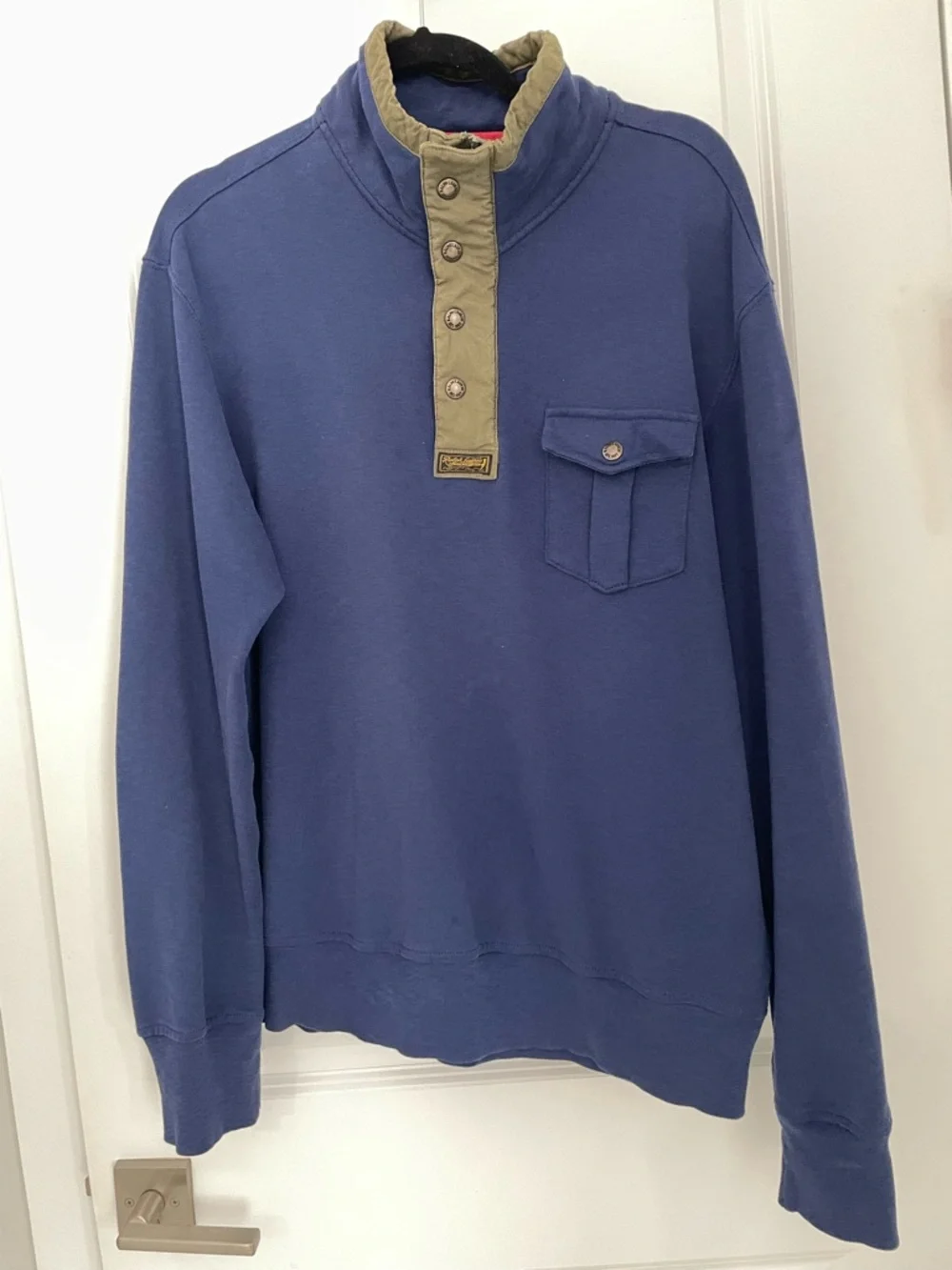 Vintage Polo Ralph Lauren Quarter Snap Zip Pullover Sweatshirt Utility Preppy 10